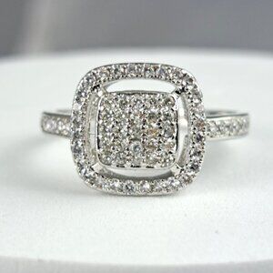 Square Pave CZ Ring